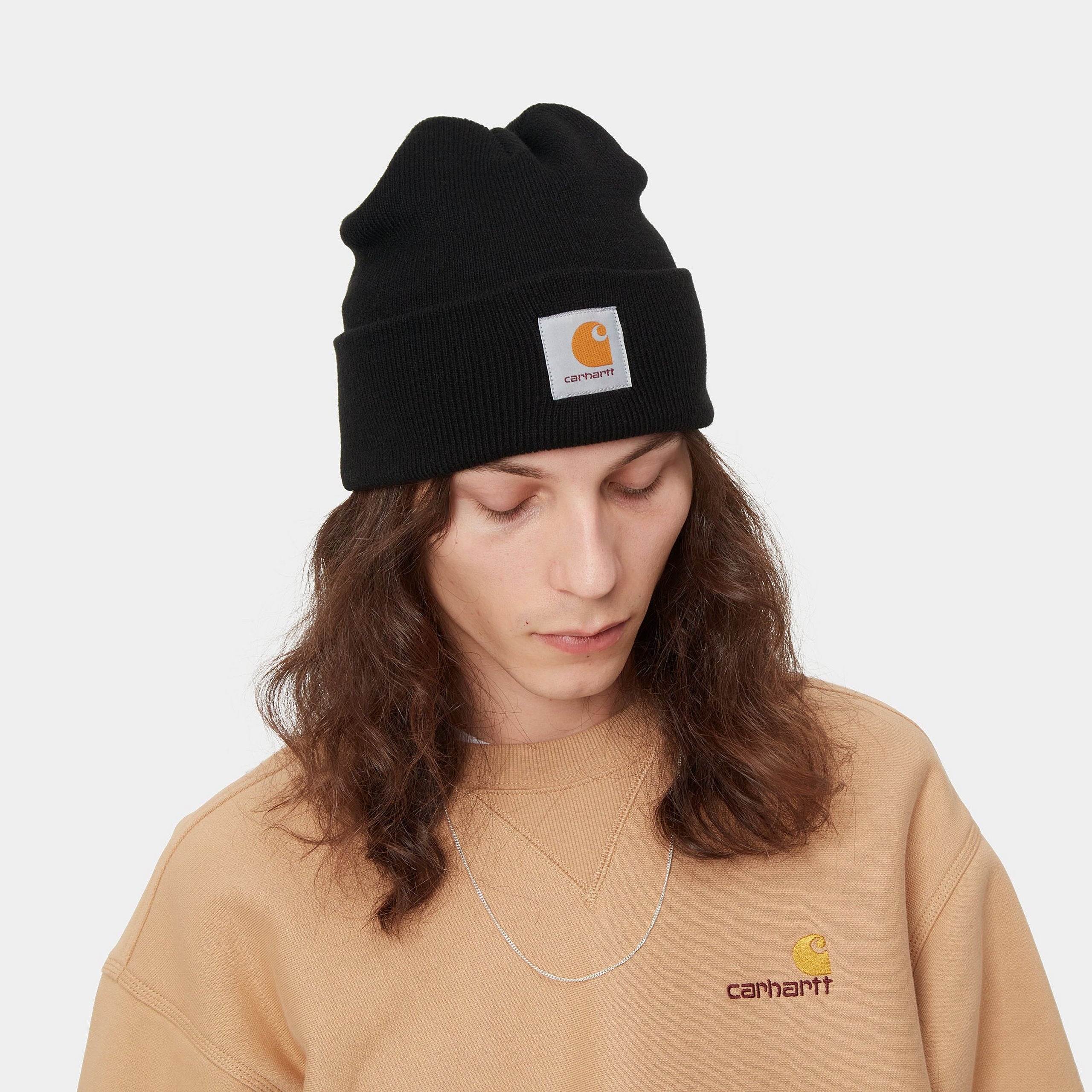 Carhartt WIP Acrylic Short Watch Hat in Black