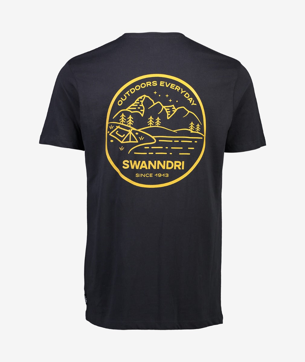 Swanndri Barton Back Print T-Shirt Black