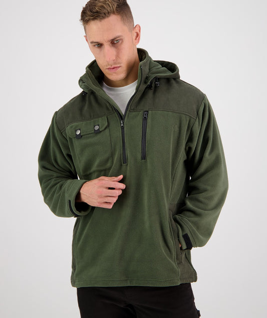 Swanndri High Rock Pullover Fleece Olive Green