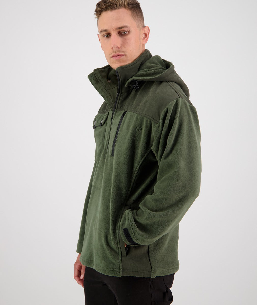 Swanndri High Rock Pullover Fleece Olive Green