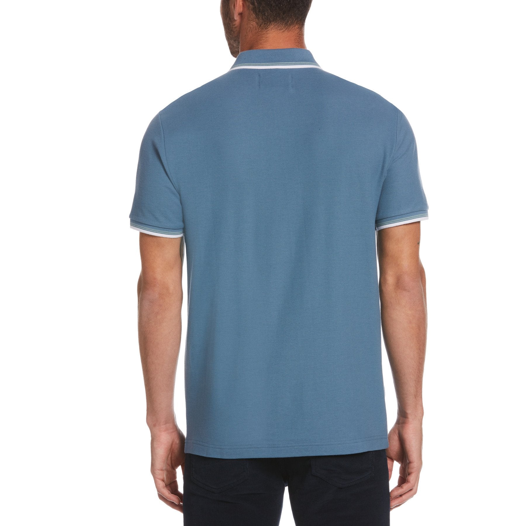 Original Penguin Sticker Pete Tipped Polo Copen Blue