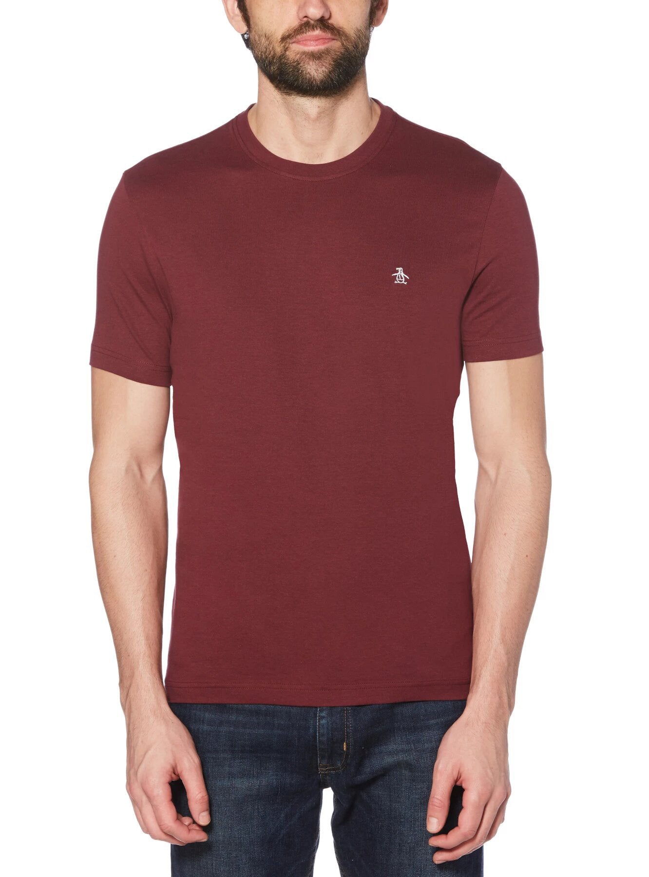 Original Penguin Pin Point T-Shirt in Tawny Port